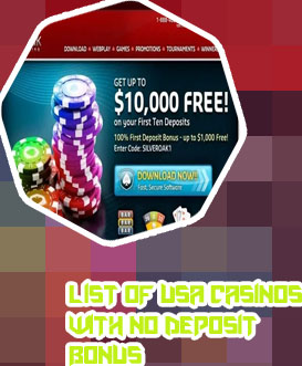 No deposit bonus casinos usa